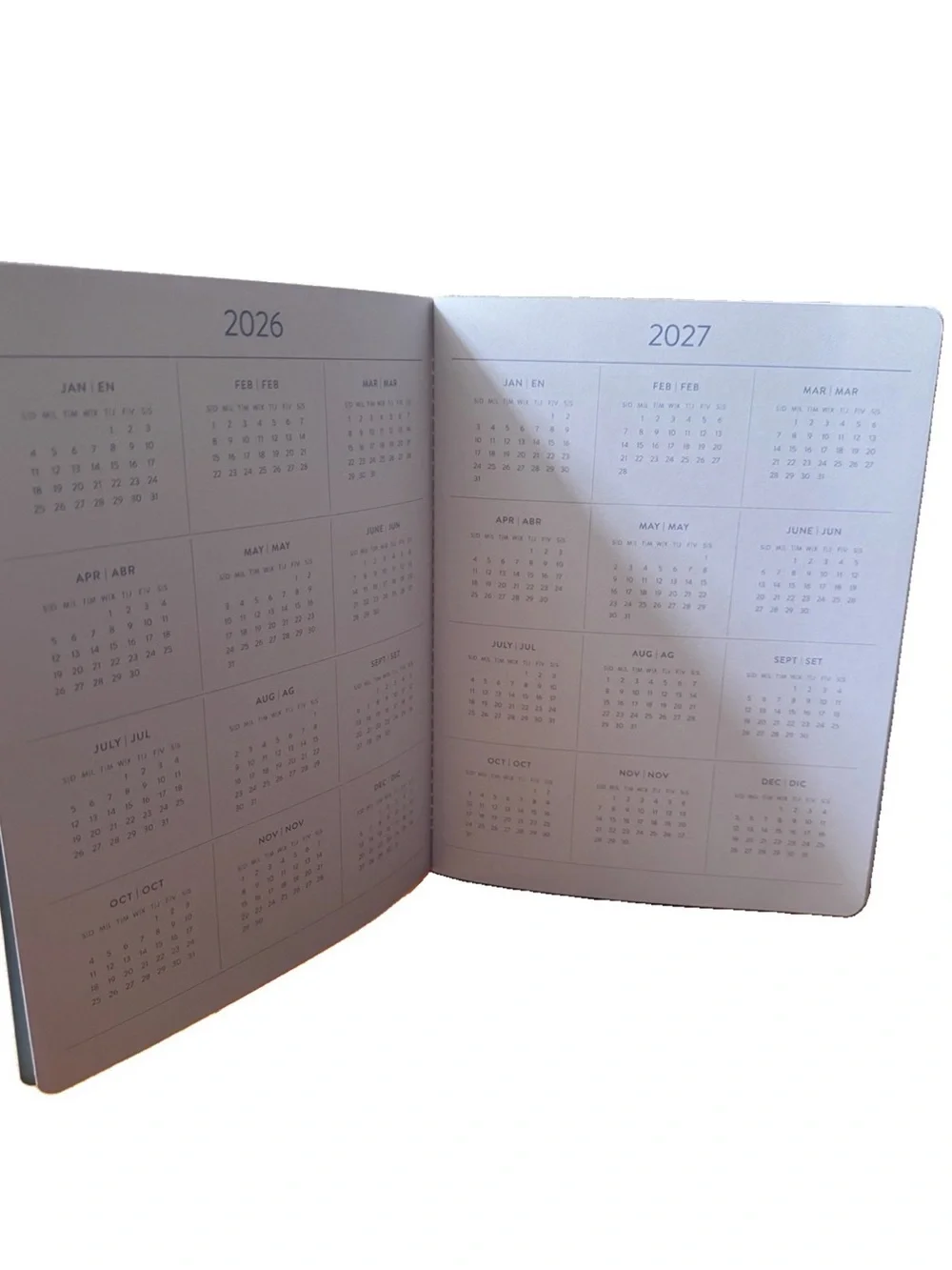 2027 Monthly Planner 17 month Planner Orange Circle Studio Pink 9x7” Soft Cover